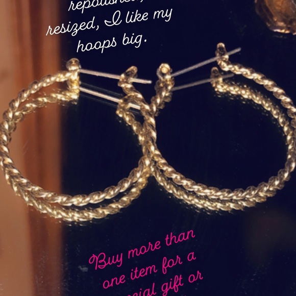 14 karat gold hoops brand new. - Picture 2 of 3